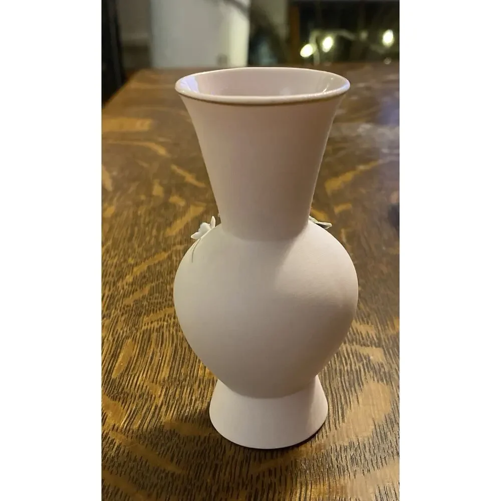 Lefton China 1847P Small 3 Dimensional Pink Floral Vase